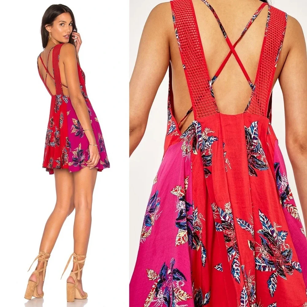 Free People Thought I Was Dreaming Dress in Red - Picture 14 of 16